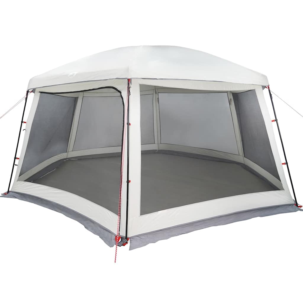vidaXL Poolzelt mit abnehmbarem Überzelt Netzwänden Grau 618x532cm