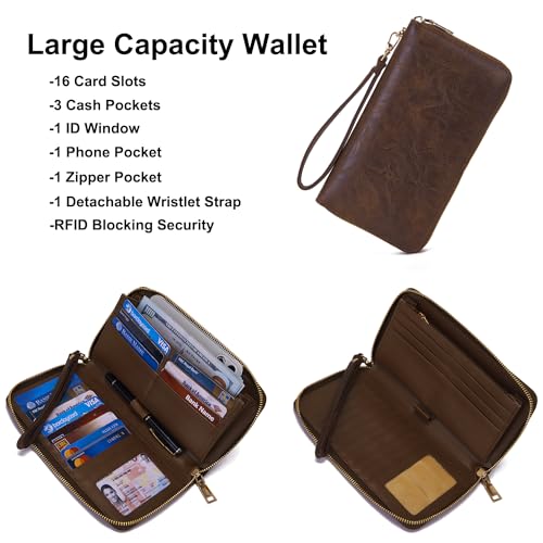 Image of Soperwillton Women Backpack Purse Shoulder Handbags Travel Bag Set 2pcs | Soft PU Leather,Large Capacity,Many Pockets,with a Functional Wallet,with a Detachable Shoulder Strap,Multipurpose Design