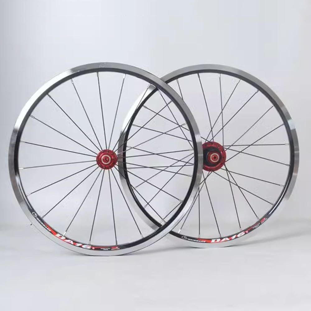 Juego de ruedas de bicicleta de montaña, Juego de ruedas para bicicleta 451 406 con freno en V, ruedas plegables, bujes de rodamiento de liberación rápida, compatible con cassette de 11 velocidades d