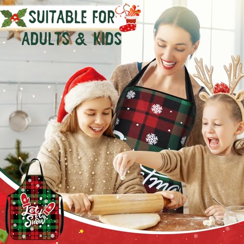 Liitrsh 8 peças avental de Natal para mulheres aventais de cozinha de Natal ajustáveis a granel aven