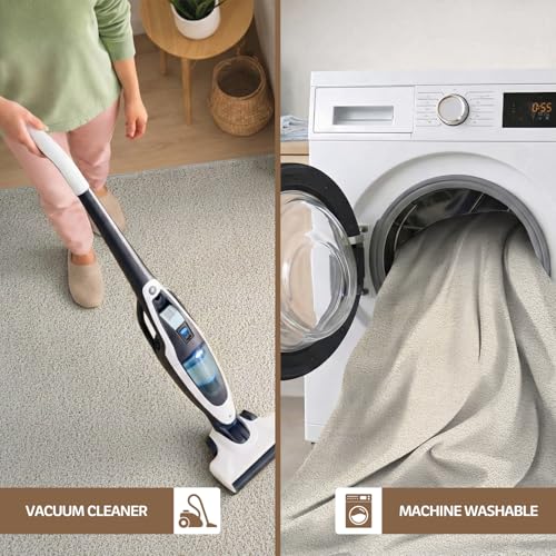 Tapete Área 4x6 Beige Lavable Antideslizante miniatura 6