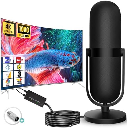 Mini Antenna Tv Digitale Terrestre Dvb-t Per Casa Auto Camper 30db - Foto 10