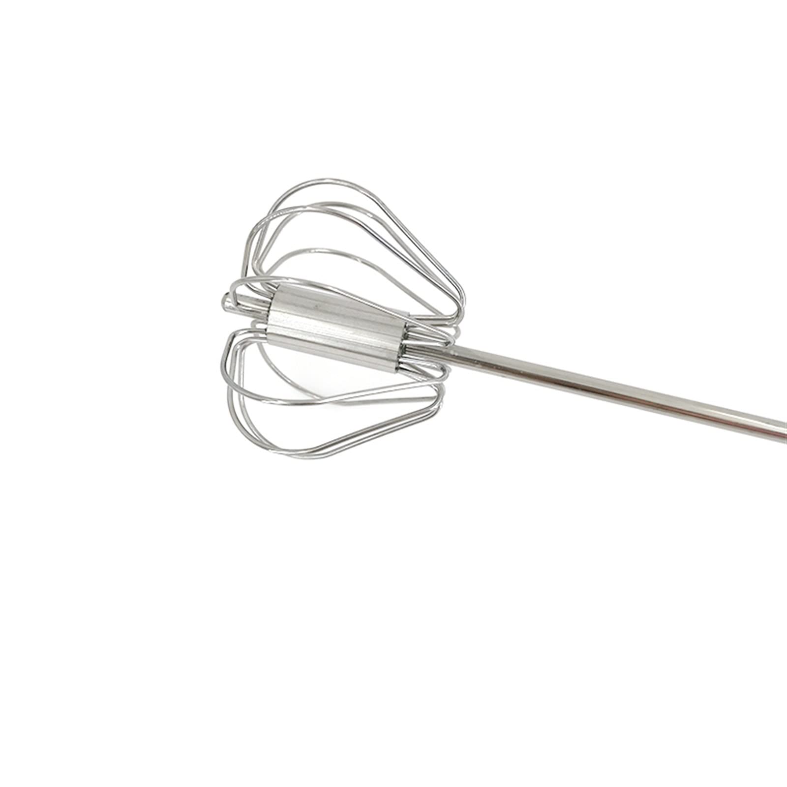 Batidor de cocina, batidor huevos semiautomático, batidora manual acero inoxidable 304, agitador giratorio automático, utensilios