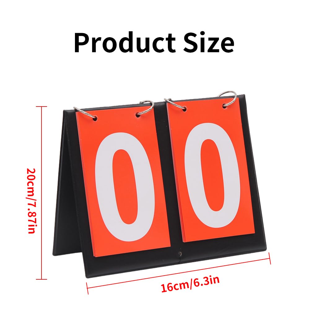 Helweet Tabellone Segnapunti, Portatili Flip Sport Scoreboard, Il Tabellone degli Sport, 2 Pezzi Tabellone Sportivo, Tabellone Segnapunti Portatile, per Basket Badminton Calcio, 2 Cifre