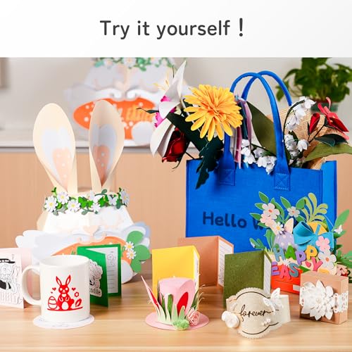 Likcut Glee S501 Plottermaschine, Mini Schneideplotter Verfügbar für Vinyl, Iron on und Karten, Einsteigerset mit Aufbewahrungstasche, Rosa