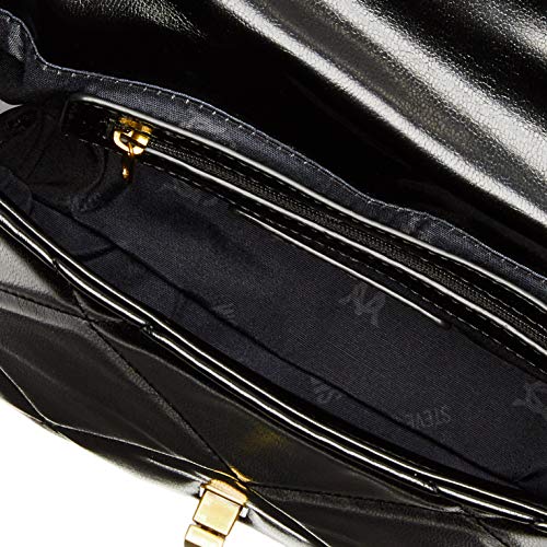 Steve Madden Terra Top Handle Bag, Black Gold, One Size Amazon.in