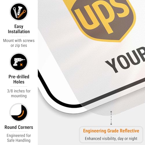 Image of Custom Package Delivery Sign, Delivery Instructions, 12x18 Inches, 3M EGP Reflective .063 Aluminum, Fade Resistant, Made in USA by Sigo Signs