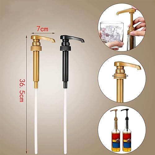 Miniatura 4 de GSHLLO 5 bombas de jarabe de café, dispensador de jarabe de sabor, bomba de repuesto para saborizantes de caramelo, bomba de botella para botellas