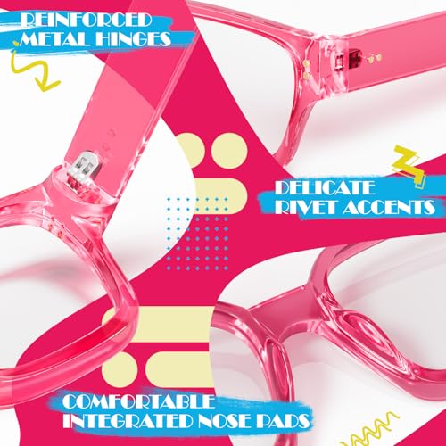 Image of Sunier Oversized Thick Square Fake Clear Lens Glasses Women Men 100% UV400