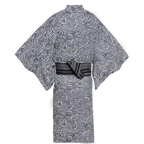 Herren japanischer Yukata japanischer Kimono Home Robe Pyjamas Morgenmantel...