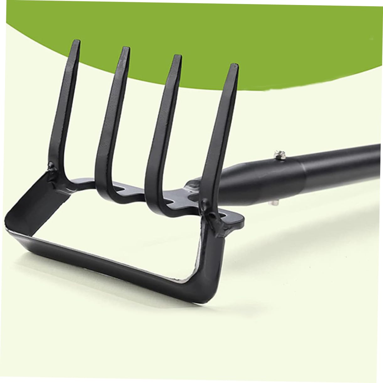 Houe à Étrier de Désherbage en Acier Inoxydable Noir | Outil de Jardinage pour Creuser, Râteau de Jardinage Compact, Usage Jardinage Desherbage