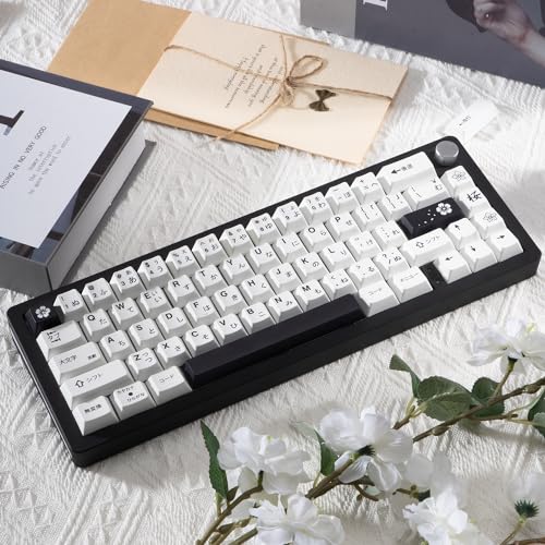 TIMSEKER Minimalist Black and White Japanese Keycap Set - PBT Keycaps by TIMSEKER - Used condition - Image 7