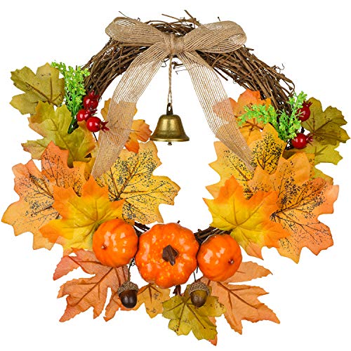 Pumpkin Fall Wreath Decoration