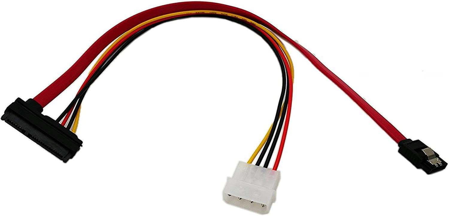 Cable combinado de datos y alimentación SATA Serial ATA de 15 pulgadas (SATA22Pin a datos+alimentación) 5