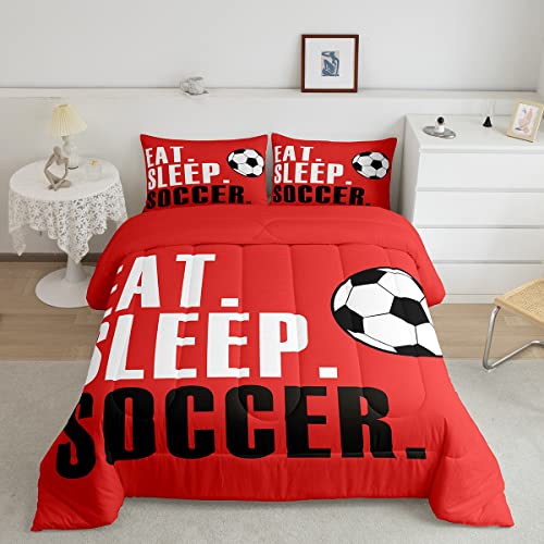 Image of Feelyou Football Bedding Set King Size 3Pcs for Boys Girls Women Men