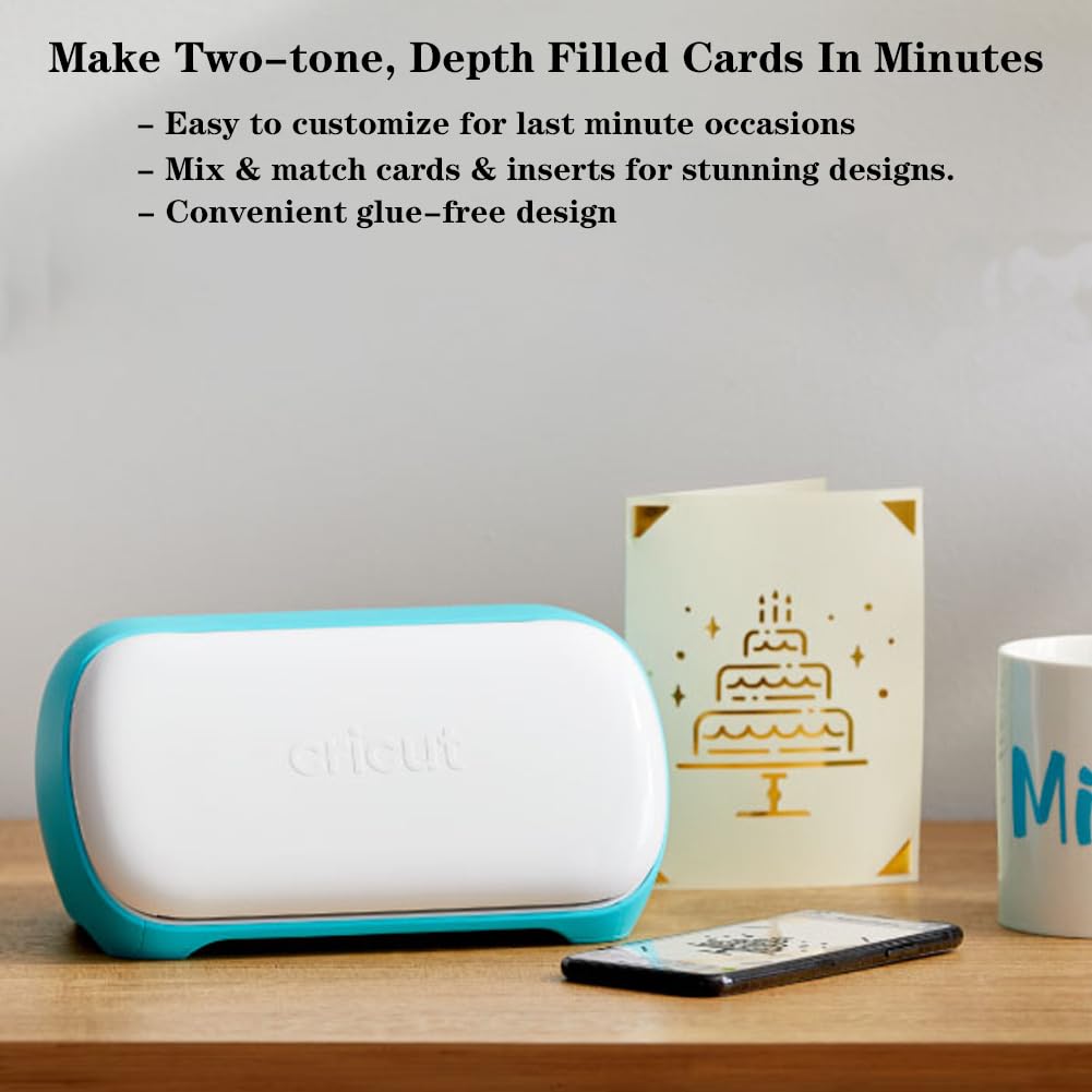 Insert Cards für Cricut Joy – 12 Pack DIY Biglietti fai da te con biglietti, inserti, buste, kit fai da te per la creazione di biglietti in pochi minuti, utilizzo con Cricut Card Matte, stile 2