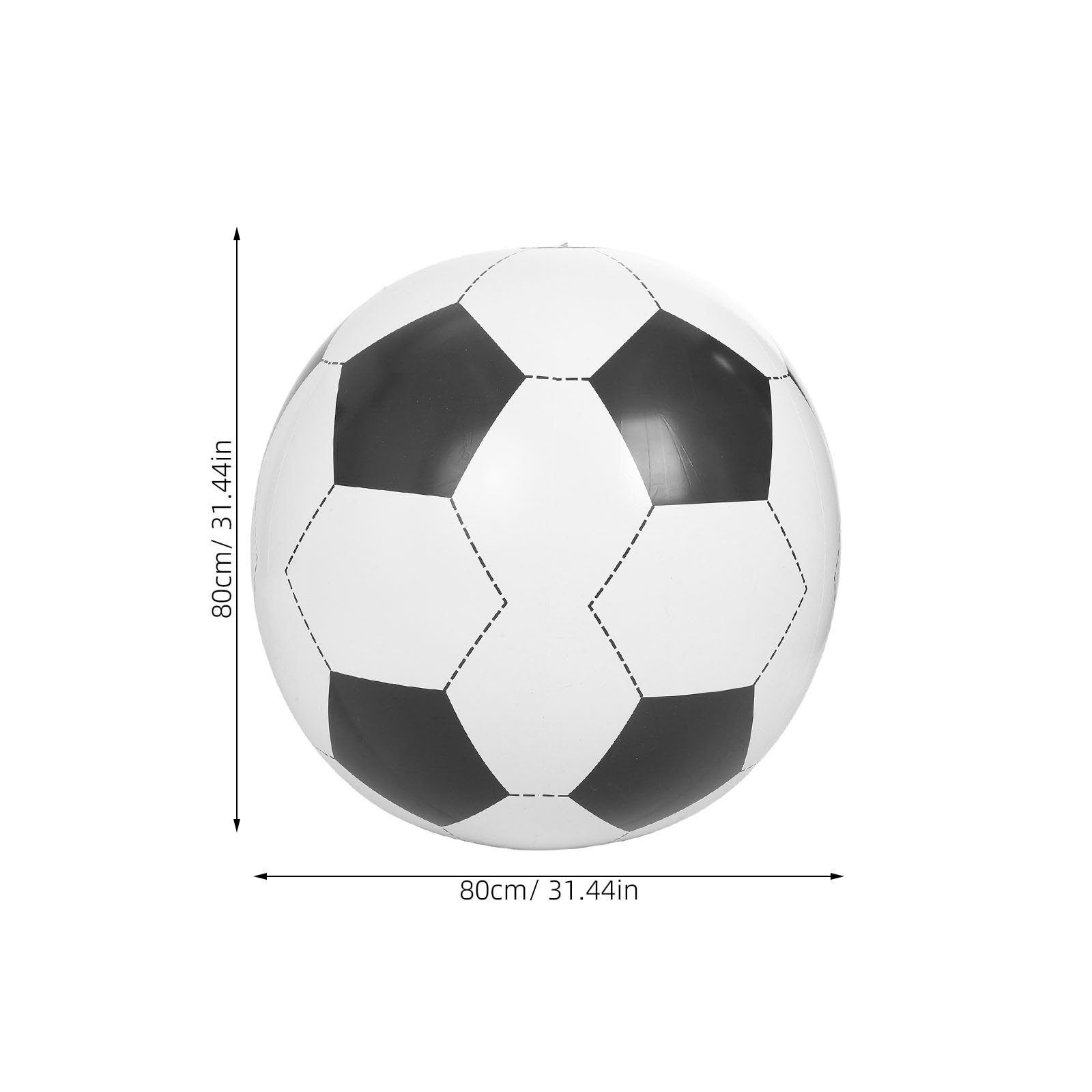 TOYANDONA 2 Balones de Fútbol Inflables para Playa - Balón de Fútbol Inflable Gigante, Globos de Playa Enormes para Actividades Al Aire Libre, Decoración de Piscinas Y Fiestas (80 Cm)
