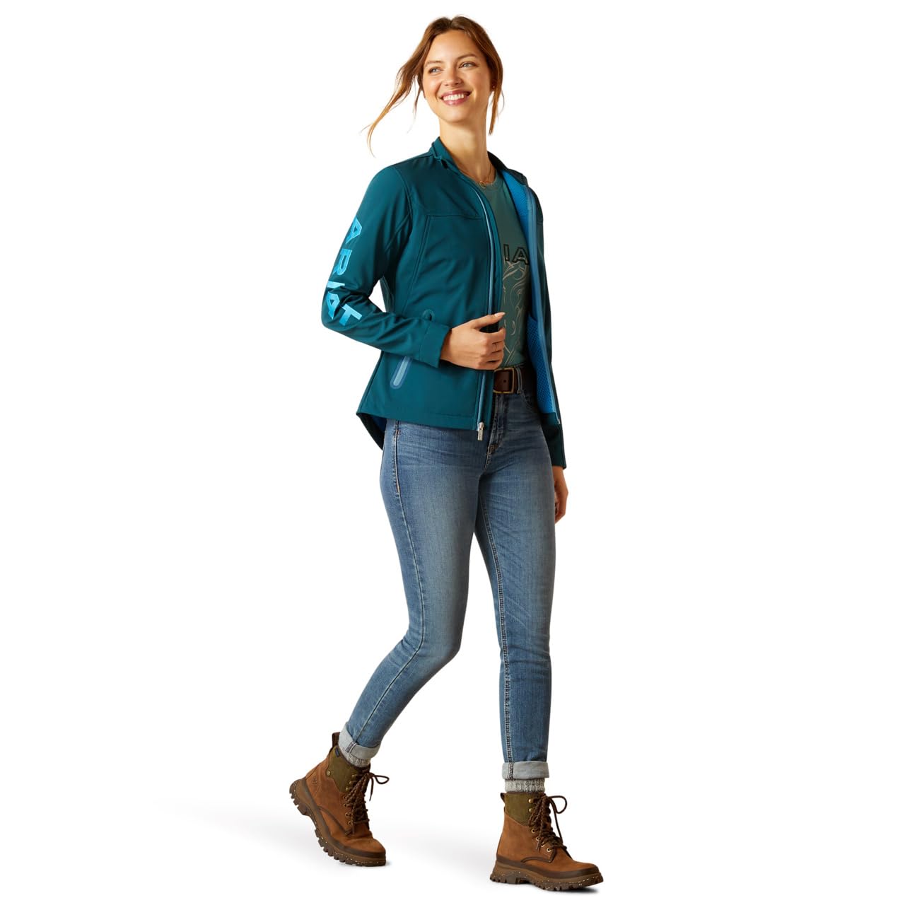 Ariat Women's New Team Softshell Jacket – Wind and Water Resistant Jacket