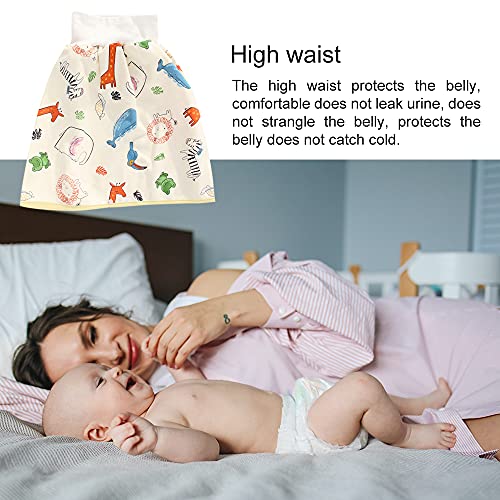 Mopoin luiershort voor kinderen, voor baby's van 0-3 jaar, katoenen rok met hoge taille, herbruikbaar, voor baby's van 0… - Afbeelding 6