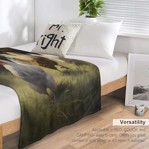 Couverture en flannel idée cadeau originale plaid imprimé poulet