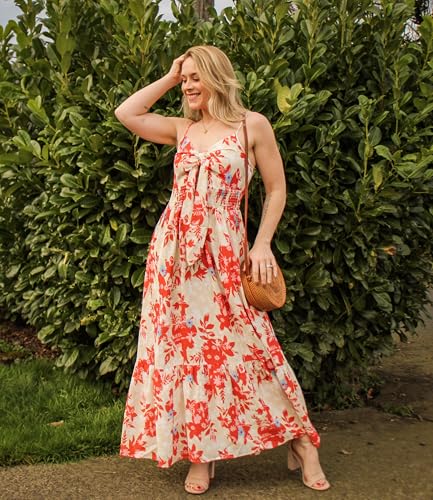 Image of GRACE KARIN Womens Summer Floral Maxi Dresses 2026 Long Flowy Boho Dress Beach Vacation Sundresses Casual Clothes with Pocket