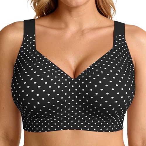 Image of LetsJoli Bras for Women Supportive Wireless Push Up Bra Full Coverage No Underwire Seamless Plus Size for Older Women