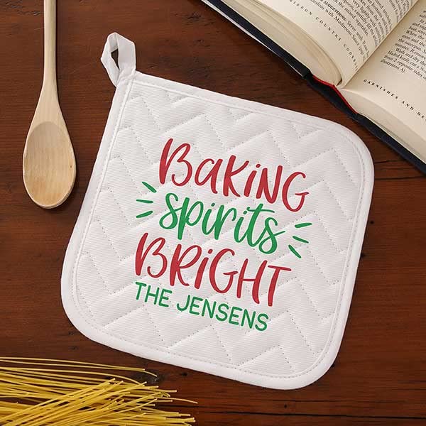 Personalization Universe Baking Spirits Bright Personalized Adult Potholder