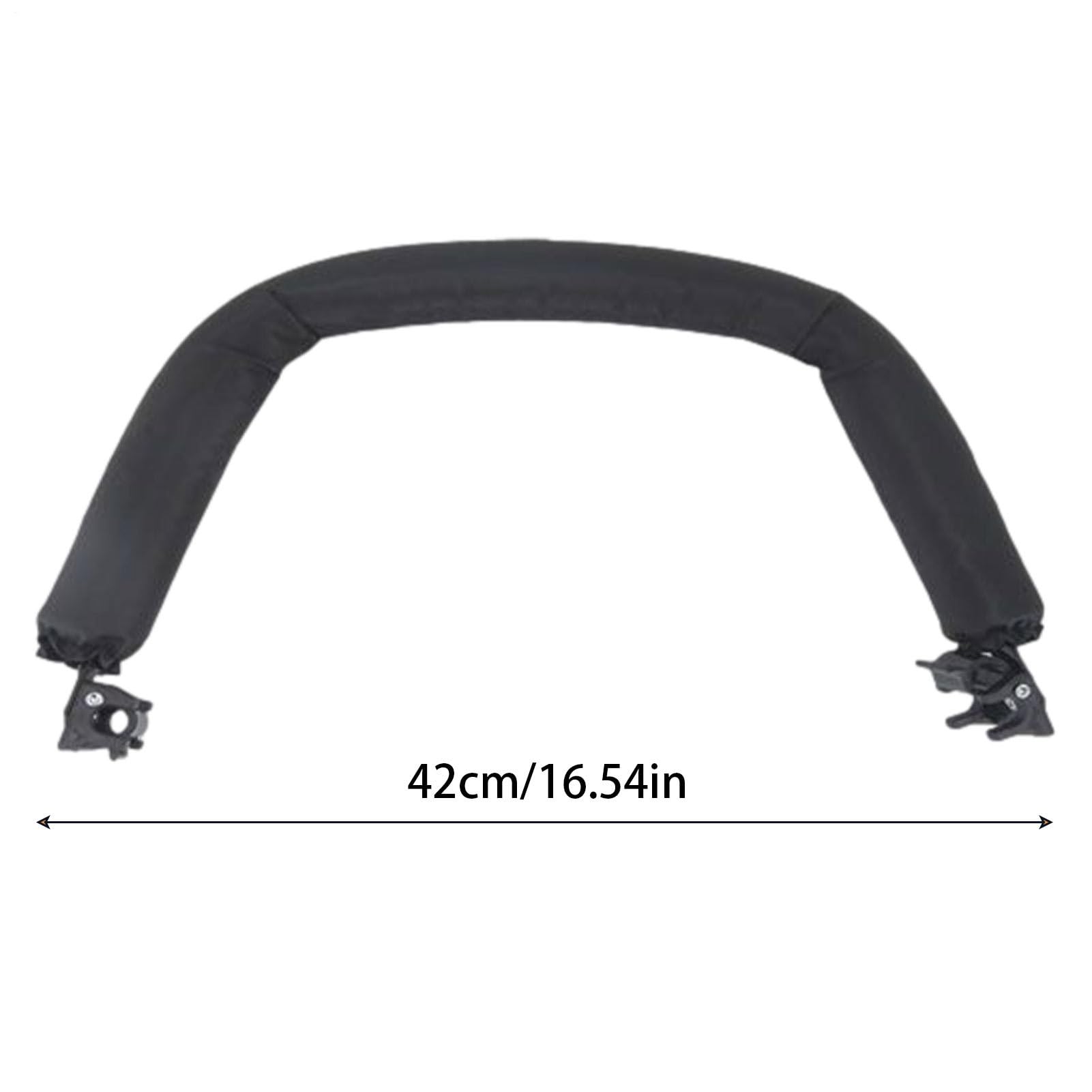 Fixation porte-collation pour poussette – 42 Cm, plateau d'extension de guidon pour bébé, barre de pare-chocs réglable avec fente pour tasse | Accoudoir de poussette à clipser, accessoire pour collati