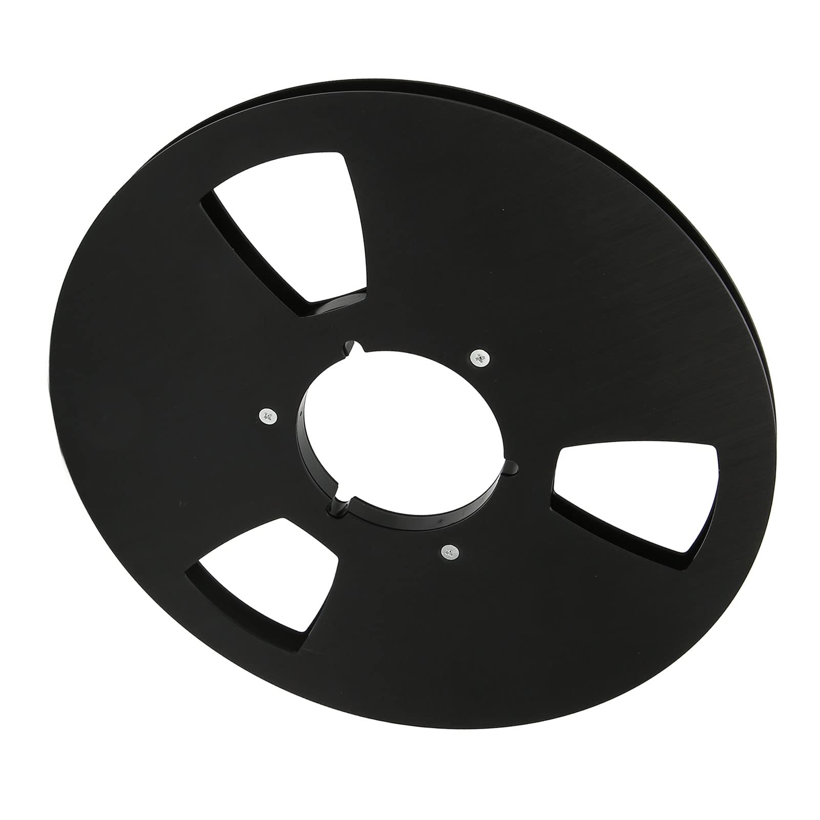Bobina di Nastro Vuota, Bobina di Avvolgimento Audio in Alluminio con Bobina Aperta da 10 Pollici per Bobine Audio Ampex Grand Master 456 per Nastro da 1/4 di Pollice (Nero)