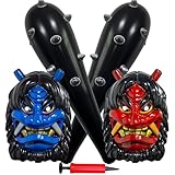 [Meccol] 鬼のお面 鬼 お面 怖い 節分 鬼 コスプレ 赤鬼 青鬼こん棒 鬼面 鬼 フェイスマスク 節分 コスプレ小物 お面 ホラー 仮面 豆まき オニ退治 節分の日 学園 祭能面 神楽面 飾り面 道具 お祭り 男女共用 5点セット