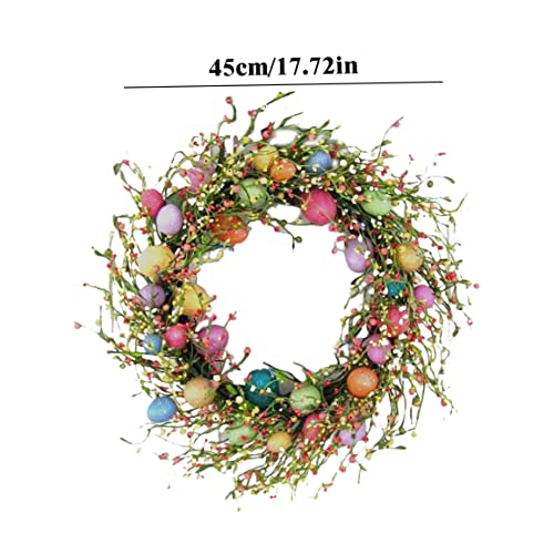 Couronne de Pâques colorée pour porte sans entretien - 8