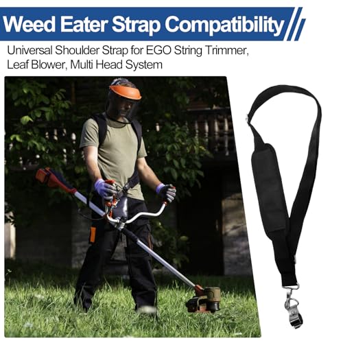Image of Universal Shoulder Strap for EGO String Trimmer Adjustable Nylon Trimmer Shoulder Harness Upgraded Metal-Clip for Greenworks and DEWALT Leaf Blower, Shrub Trimmer