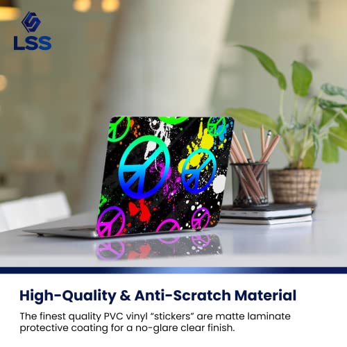 Image of LSS 15 15.6 inch Laptop Notebook Skin Sticker Cover Art Decal Fits 13.3 inch 14 inch 15.6 inch 16 inch HP Dell Lenovo Apple Asus Acer Compaq (Free 2 Wrist Pad Included) Peace Signs