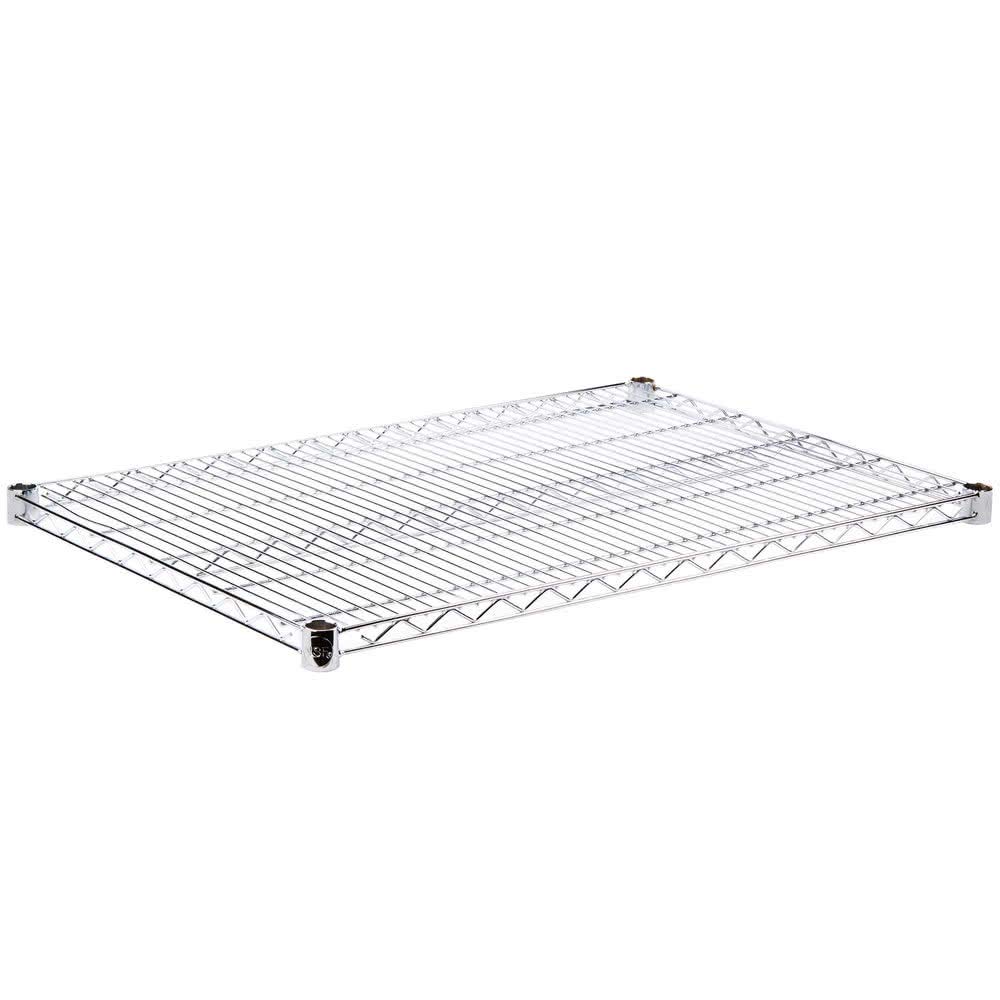 KPS Commercial Chrome Wire Shelf 14 x 48 - NSF, 1 Shelf, Modern Style, Wall Mount, Kitchen Storage