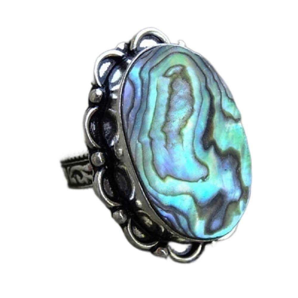 KOICCVQQ Retro Exotic Style Gem Ring Aristocrat Charming Temperament Fashion Trend Novel Unique Design Handmade Polishing Deluxe Gem Jewelry Tourist Souvenir Cocktail Theme Party Ring