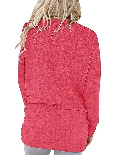 ONLYSHE Womens Crewneck Sweatshirt Casual Loose Fitting Tops Long Sleeve T Shirt
