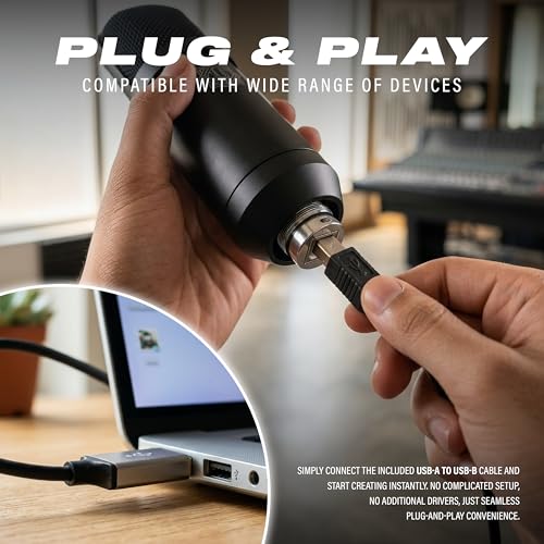 Image of DIGIMORE USB Condenser Microphone Kit | 2026 Edition | AI Noise Reduction Chip | Cardioid Mic | Boom Arm Stand | Metal Body | Ideal for YouTube, Podcast, Streaming, Gaming & Studio Recording (D-520)