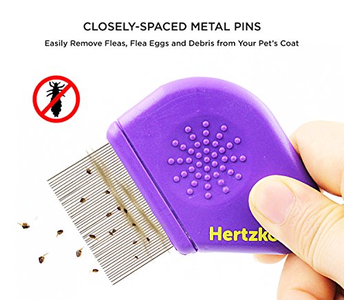 Long Teeth Comb by Hertzko - Closely Spaced Metal Pin for Your Pet’s Coat - 25mm Long Metal Teeth are Great for Long… - Image 4