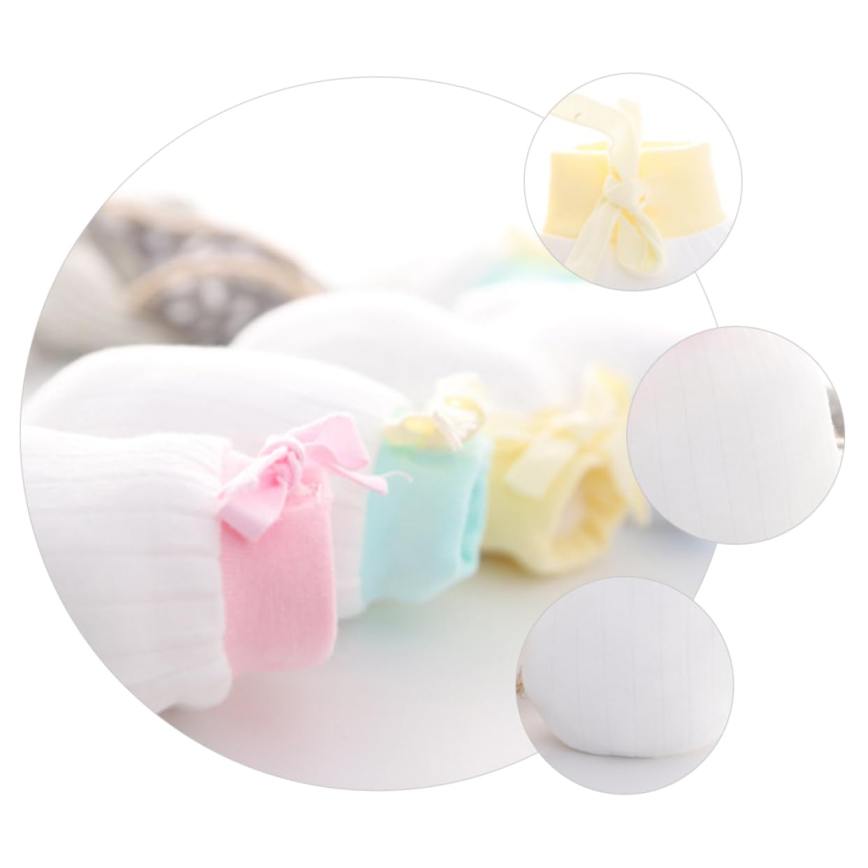 FOMIYES 4 Pair Winter Mittens Infant Newborn No Scratch Gloves Warm Soft Mittens for Boys and Girls Random Color