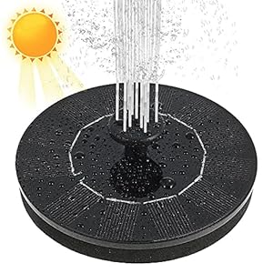 Fontein op zonne-energie voor buiten, 165 mA hoogste kop, fontein op zonne-energie, fontein voor vijver, tuin, vogelbad…