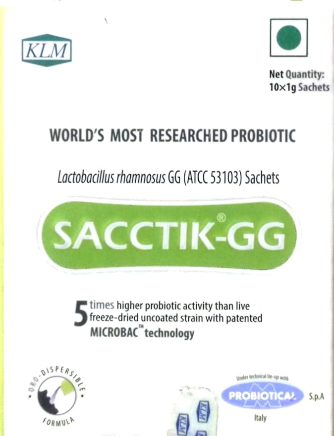 Buy SACCTIK GG lactobacillus rhamnosus GG (ATCC 53103) SACHETS 10*1gm