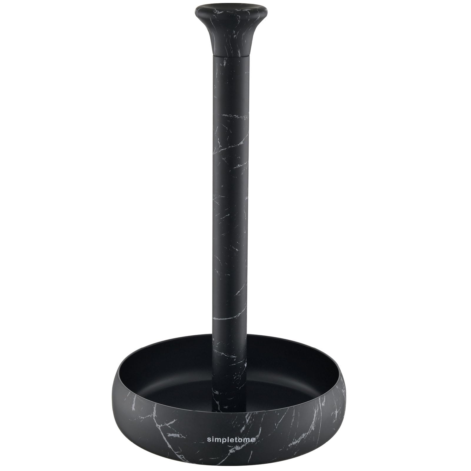 Kitchen Roll Holder Stand Won’t Unravel Water Transfer Print (Marble Black)