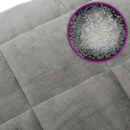 Manta pesada gris de 9 kg y 120x180 cm en algodón transpirable para cama y sofá 6