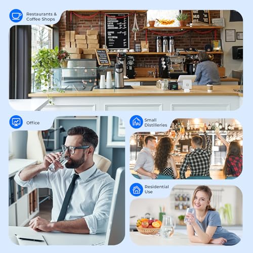 Image of iSpring RCS10T Reverse Osmosis Water Filter, 5 Stage Tankless RO Water Filtration System for Commercial & Residential, High-Flow 1000 GPD, 2.5:1 Pure to Drain Ratio