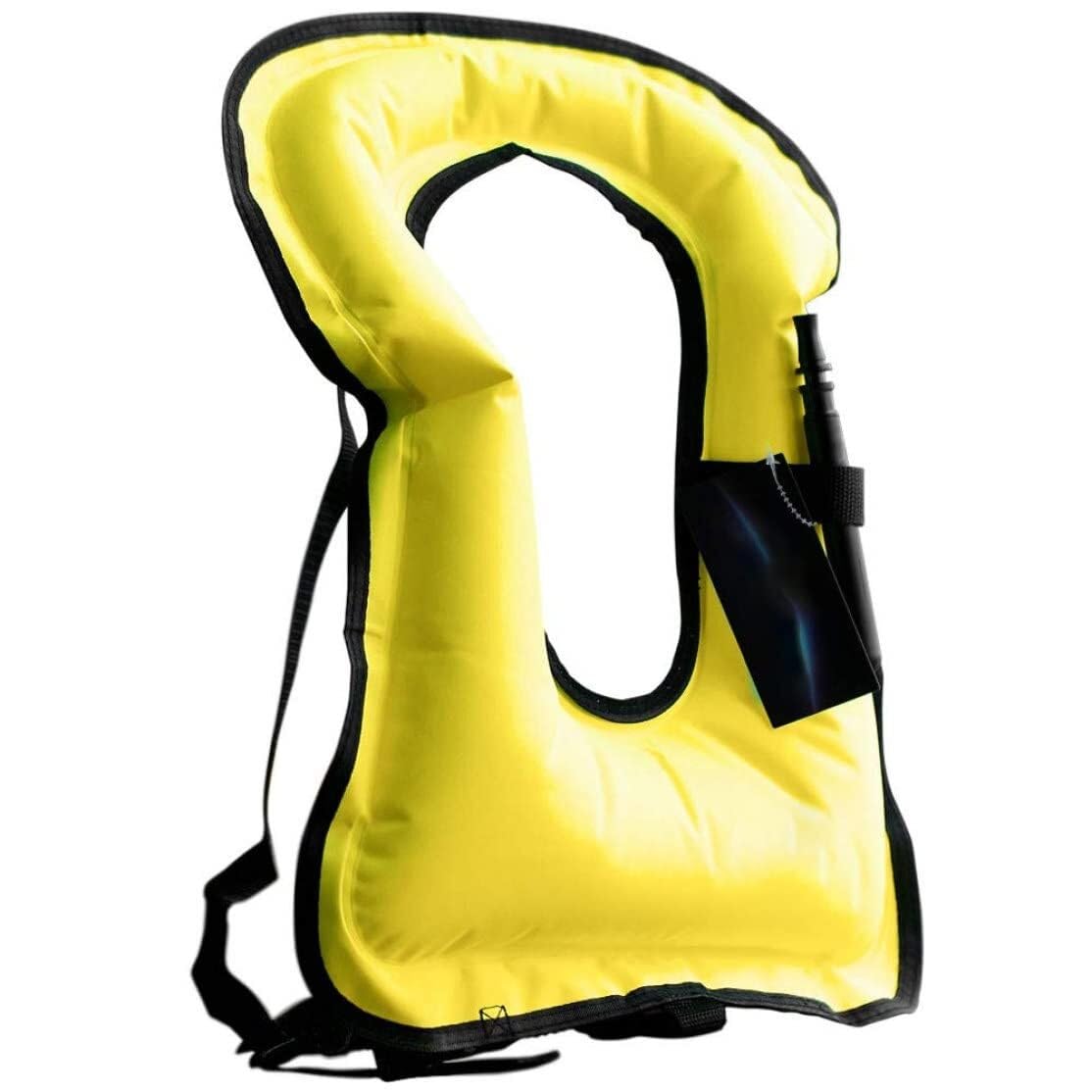 Giacca da Surf Gonfiabile in PVC for Nuoto, Snorkeling, Canottaggio, Pesca | Giacca da Surf con Fischietto, Giubbotto Salvagente non Gonfiabile con Cinghie Regolabili for Kayak
