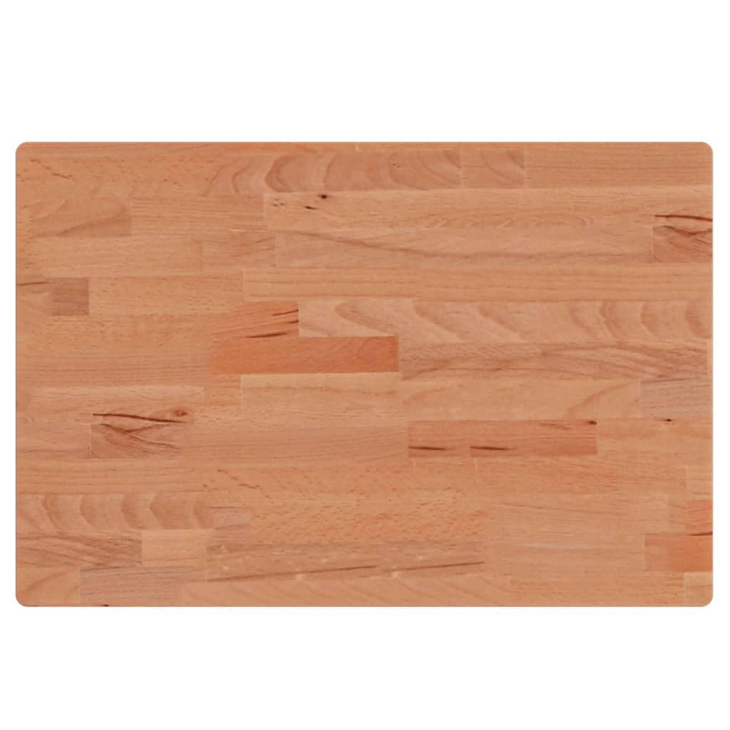 Vidaxl Light Brown Table Top 60X40x1.5 Cm Rectangular Solid Wood Beech