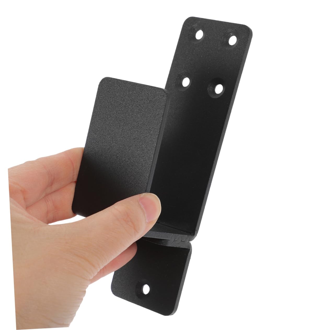 Support de Barre de Sécurité de Porte en Acier Noir, Kit 4 Pièces