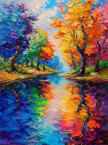 Peinture par numéro adulte débutants paysage DIY 90x120cm