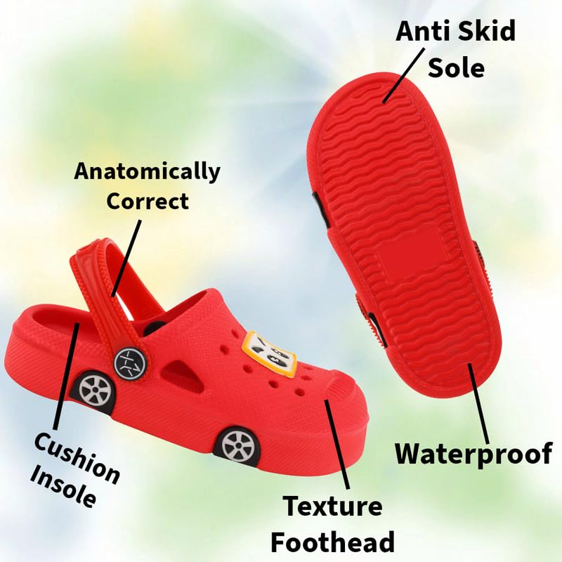 Image of ONFEET Eva Flipflops for Kids, Car Design Kids Flip Flops for Boys and Girls for Dailyuse