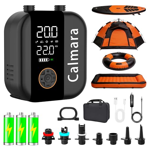 Calmara B1 Electric Paddle Board Pump,Rechargeable 10000mAh...